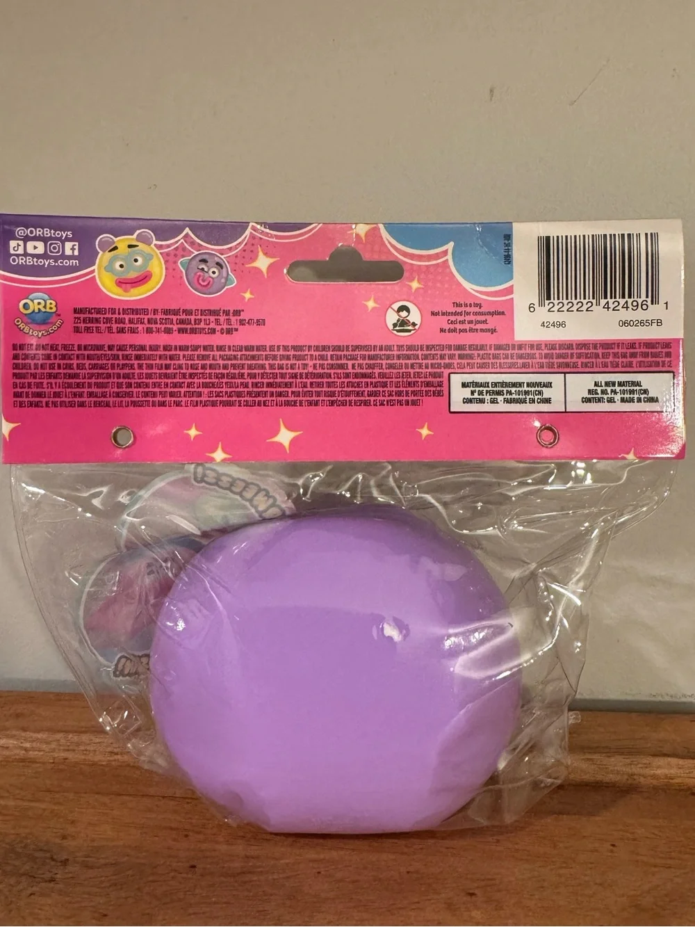 ORB Curiosities Smushers Squeeze - Purple Face